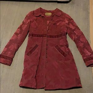 Free People Floral Long Jacket